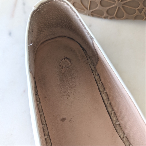 Kate Spade White Leather Gillian Espadrille Flats Slip On Shoes - Picture 9 of 12